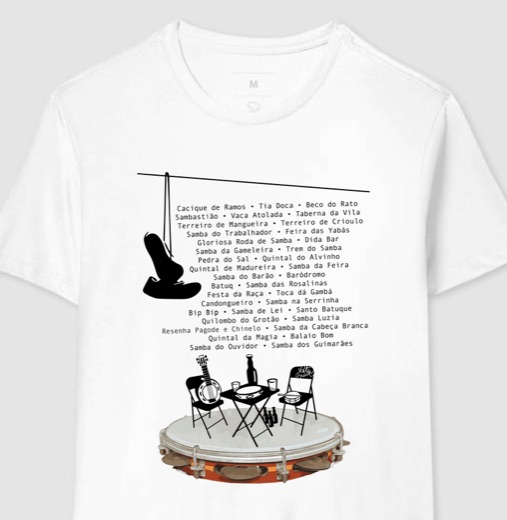 Camiseta BORA CUMPADI - RODAS DE SAMBA